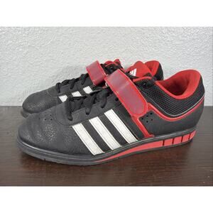 Adidas Powerlift 2.0 Weightlifting Shoes Black Red Mens 10 US Q33821 EUC